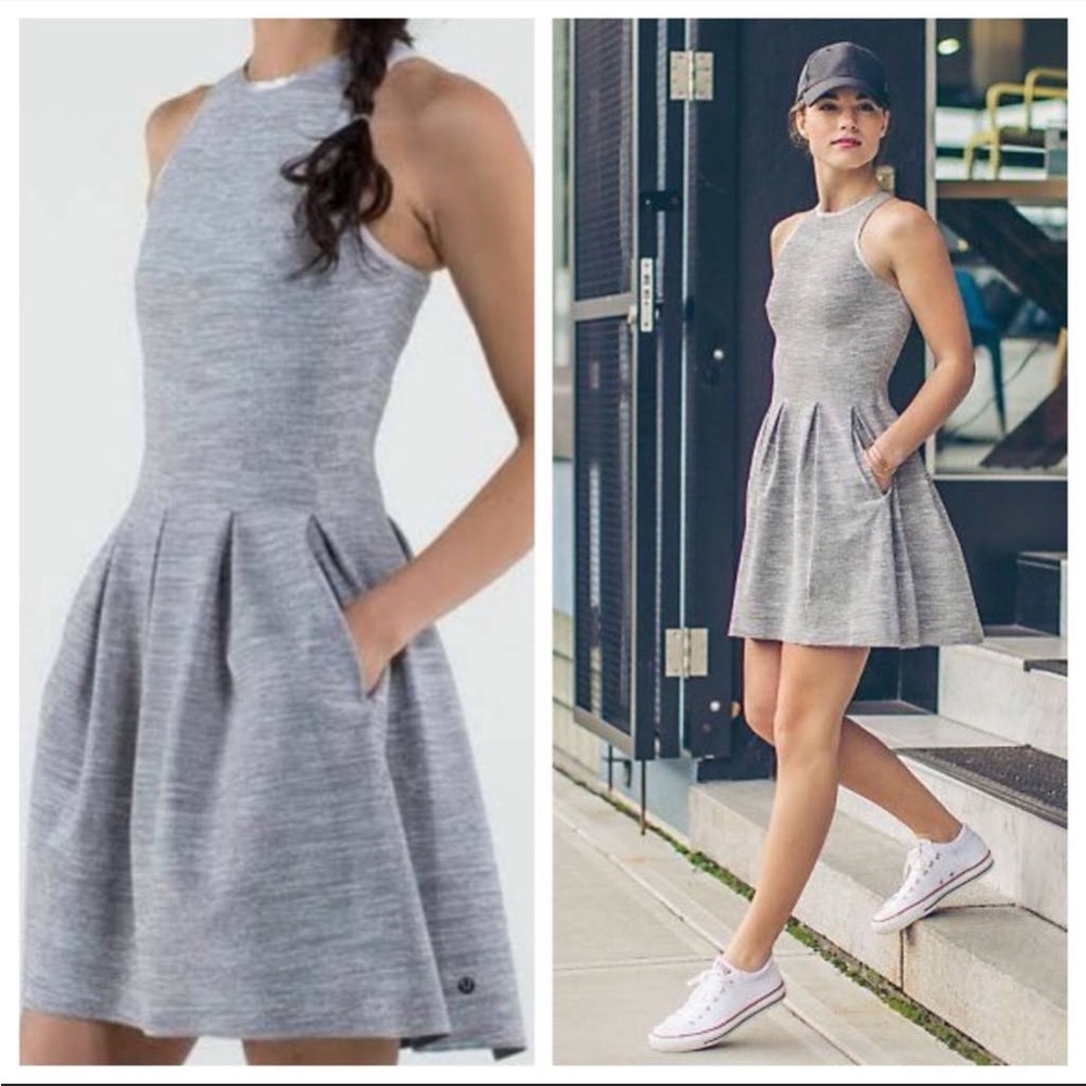 Lululemon Here To There Dress Silver Spoon Size 4